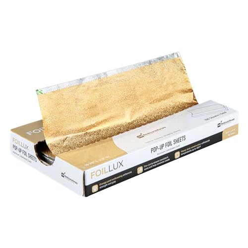 Restaurantware Gold Aluminum Lux Foodservice Foil Pop Up Sheet, 100 Pack by Restaurantware - Used condition - US$9.00