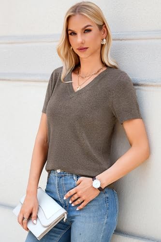 Image of Arach&Cloz Women's Wool Blend Spring Summer Lightweight Business Casual Sweater Tops 2026
