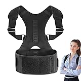 JINGAN Corrector postural | Corrector postural trasero ajustable para hombre - Soporte para el hombro, cinturón de apoyo para la espalda para hombre mujer, ajustable para lordosis, cifosis