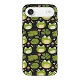 Protección efectiva: la bonita funda con estampado de rana en hoja de loto compatible con iPhone 17 Air ofrece un ajuste apretado que evita arañazos y resiste caídas menores. Actúa como una funda compatible con iPhone Air 17 o compatible con iPhone 17 Air, ayuda a mantener el aspecto fresco de tu teléfono mientras añade protección