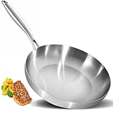 LOLYKITCH 12 Inch Tri-Ply Stainless Steel Frying Pan – Professional Skillet Fast & Even Heating, Induction & Oven Safe up to 500°F, Durable Cookware for Modern Home Kitchens, Detachable Handle