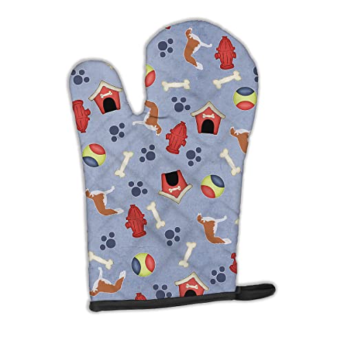 Caroline's Treasures BB3899OVMT Borzoi Russian Greyhound Dog House Collection Oven Mitt Heat Resistant Thick Oven Mitt for Hot Pans and Oven, Kitchen Mitt Protect Hands, Cooking Baking Glove