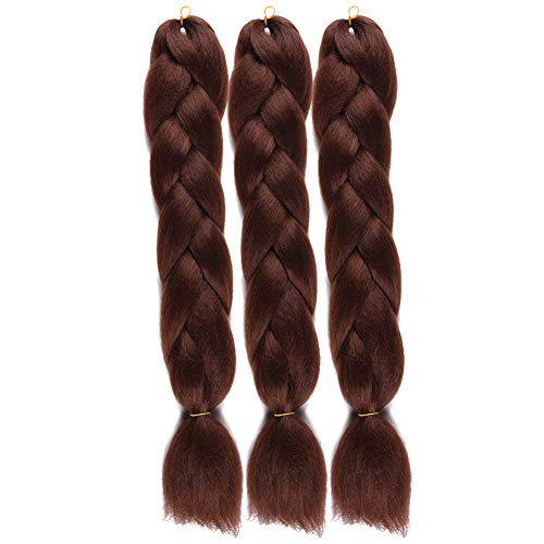 Synthetic Jumbo Braiding Kanekalon Jumbo Braiding Hair Summer Tan Kanekalon Jumbo Braids 24" Total 300g 3Pc/Lot Synthetic Braiding Twist Hair Extensions