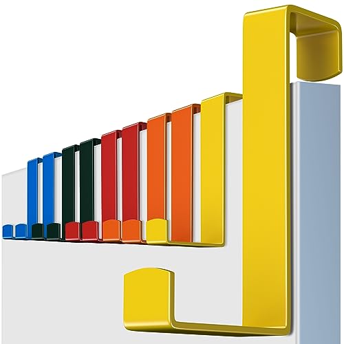 MOSUO Gancio per Porta, 10 Pezzi Porta Asciugamani Acciaio Inossidabile, Ganci Appendiabiti per Camera Da Letto, Bagno, Cucina, Armadietto, Colorato