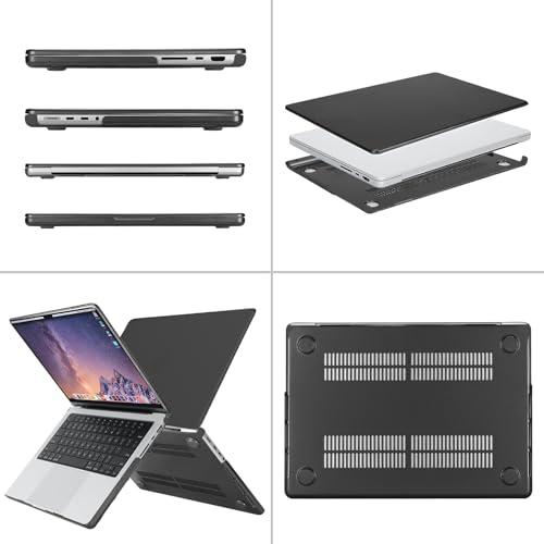 Image of MOSISO Compatible with MacBook Pro 14 inch Case 2025 2024 2023 2022 2021 M5 M4 M3 M2 M1 A3434 A3112 A3185 A3401 A2918 A2992 A2779 A2442, Hard Shell&Keyboard Cover&Screen Film&Pouch,Space Gray