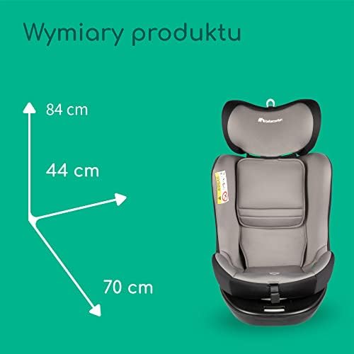 Bebe Confort 8106440210 Fotelik Samochodowy Obrotowy, Szary, 40 - 159 cm
