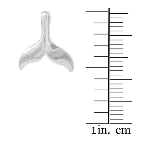 925 Sterling Silver Whale Tail Charm #TOP1