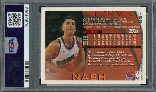 Amazon.com: Steve Nash 1996 Topps Basketball Rookie Card RC #182
