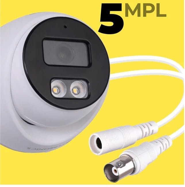 Image of ZEBRONICS Zeb AHDPDSL24 Surveillance 5MP HD Dome CCTV Camera with Night Vision, White