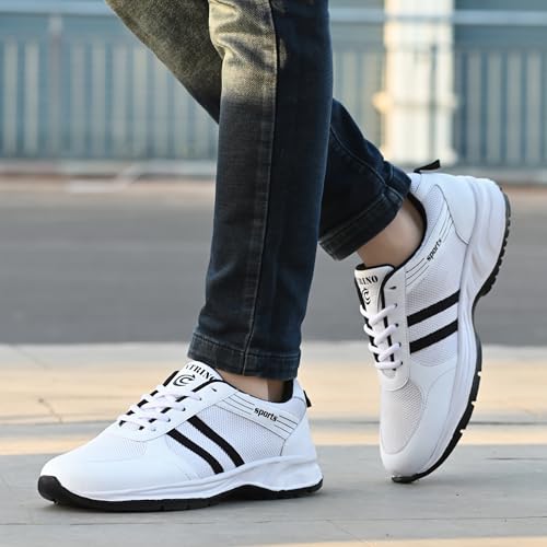 Image of Centrino Men's Sneaker Shoes Stylish | Shoes for Man Casual Sports | Lightweight Breathable Lace-Up Walking Shoes with Cushioned Insole | Comfortable Anti-Skid Canvas Sneakers for Men | Mens Shoes (9201)