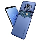 Spigen Slim Armor CS [Updated Version] Galaxy S9 Case with Slim Dual Layer Wallet Design and Card Slot Holder for Samsung Galaxy S9 (2018) - Coral Blue