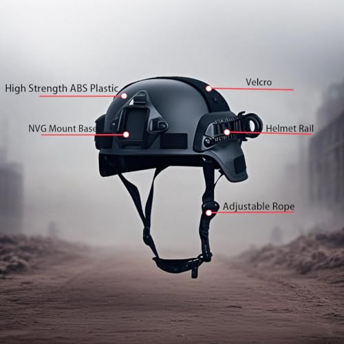 Tactical Airsoft Helmet with Detachable Goggles and Full Face Mask: Military Grade Gear for Paintball and Airsoft (SkullGray)