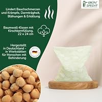 GRÜNSPECHT Kirschkern-Kissen 19 x 19cm, 100% Baumwolle, grün – Ansicht 2