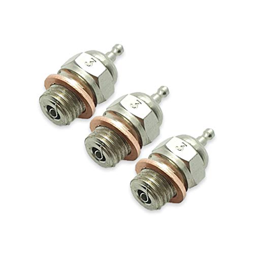 TCA Racing BUJÍA ESTÁNDAR para Motores Nitro N° 3 - Escala 1:8-1:10 - Coches RC - 3 pzas Cover