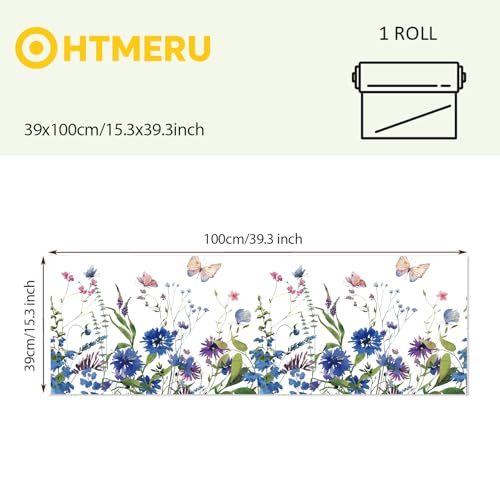 OHTMERU Vinilo para ventana con diseño floral 15.3 x 39.3 pulgadas miniatura 5