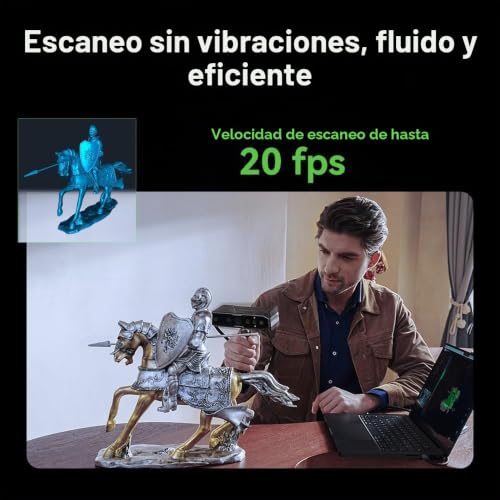 Miniatura 2 de Creality Cr-Scan Otter - Escáner 3d 0,02 Mm, Visión Estéreo De Cuatro Lentes, Escaneo A Color De 24 Bits Para Objetos De 10 A 2000 Mm, Color Negro Metálico Sin Pulverización