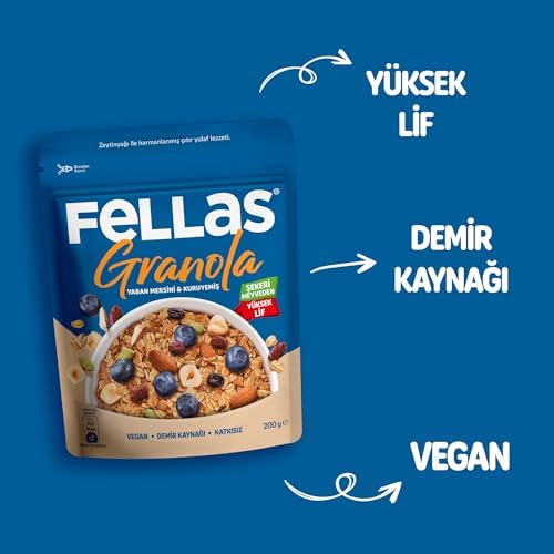 Fellas Granola Yaban Mersini ve Kuruyemiş 200 gr - Görsel 6