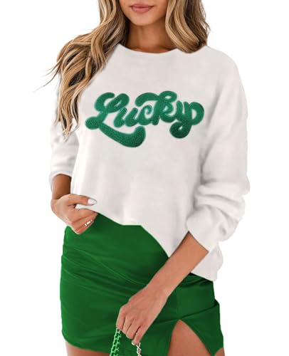 Image of SELINK Women's Holiday Sweater Crew Neck Print Casual Long Sleeve Pullover