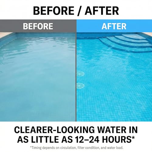 Pool Clarifier, Pool Water Clarifier, Flocculant for Pool, Cloudy Water Treatment for Above Ground & Inground Pools, Chlorine & Saltwater Compatible Pool Chemicals, 1 Gallon – Clear Works by Clear Works - Image 5