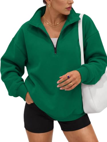 Image of Trendy Queen Women's Oversized Sweatshirts Half Quarter Zip Fleece Sweaters
