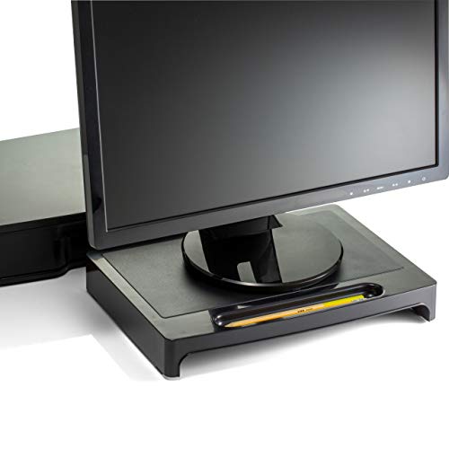 Officemate 2200 Series Executive Monitor Stand with Drawer, Black (22502) - Thumbnail 3