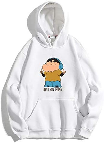 SXV Style Unisex Cotton Hooded Neck Shinchan Printed Hoodie