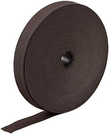 MECCANIXITY Elastic Bands for Sewing 0.8" 20 Yard Brown Knit Elastic Spool High Elasticity for Wigs, Waistband, Pants
