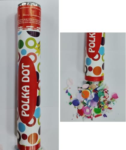 Image of Crave Party Poppers - Confetti Poppers for Birthday, Bachelor, Anniversary & More (4 Pack, 40cm, Dotted)