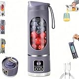 【Liberté et puissance sans fil véritables】 Blender sans fil pour une portabilité inégalée. Deux batteries haute performance de 1 500 mAh offrent une puissance puissante pour piler de la glace, des fruits congelés, des noix et des légumes en boissons onctueuses.