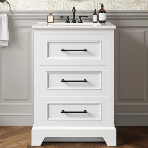LIKIMIO 24" White Vanity with Sink