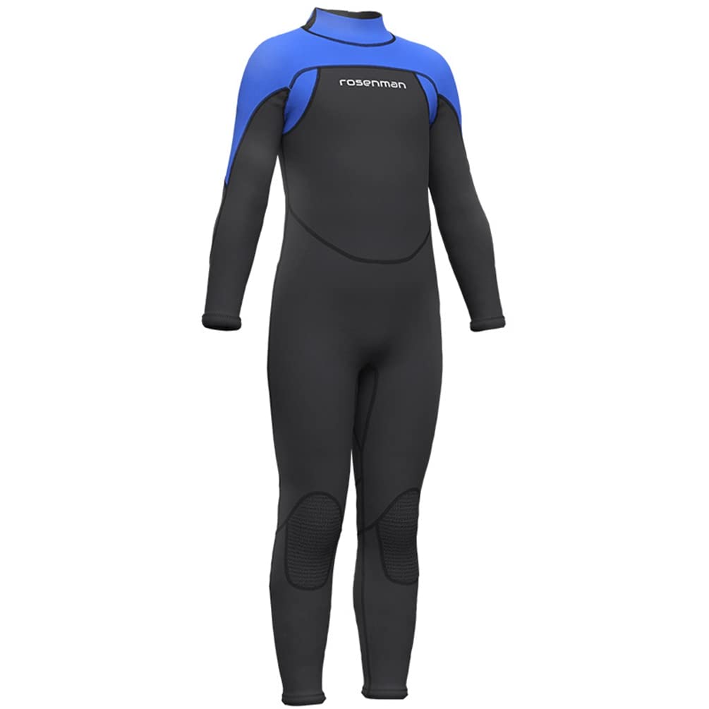 Traje de neopreno para niños de 3 mm de cuerpo completo de neopreno cálido protección solar adolescentes niños niñas cremallera trasera elástico surf snorkel natación traje de buceo