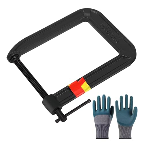 Image of 8 Inch Heavy Duty Deep Throat C Clamp Forged Steel G Type Clamp for Woodworking Metal Welding DIY