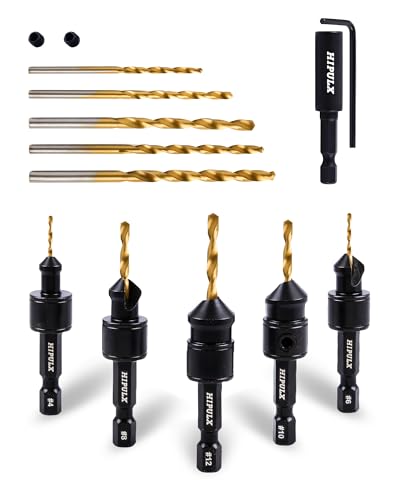 HIPULX Countersink Drill Bit Set for Wood - 14 PCS Counter