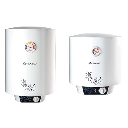 Bajaj New Shakti Storage 15 LTR Vertical Water Heater, White, 4 Star & New Shakti Storage 10 LTR Vertical Water Heater, White, 4 Star Combo