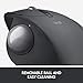 Logitech MX Ergo Wireless Trackball Mouse, Bluetooth or 2.4GHz with Unifying USB-Receiver, Adjustable Trackball Angle, Precision Scroll-Wheel, USB-C Charging Battery, PC/Mac/iPad OS - Black
