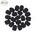 20 Pack Mini Size Lapel Headset Microphone Mic Sponge Windscreen Foam Cover Shield Protection (Black)