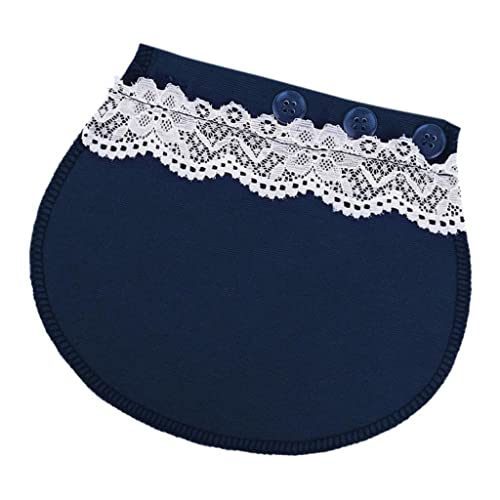 MYADDICTION Maternity Pregnancy Adjustable Waist Extender Button Elastic Extender Blue