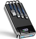 Portable Charger,40000mAh Power Bank with 22.5W Fast Charging LED Digital Display Battery Pack with 6 Outputs 2 Inputs, Type C Powerbank Portable Charger for iPhone 17 pro Samsung AirPods,Black