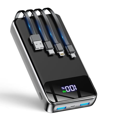 GTOCE Portable Charger,40000mAh Power Bank with 22.5W Fast Charging LED Digital Display Battery Pack with 6 Outputs 2 Inputs, Type C Powerbank Portable Charger for iPhone 17 pro Samsung AirPods,Black