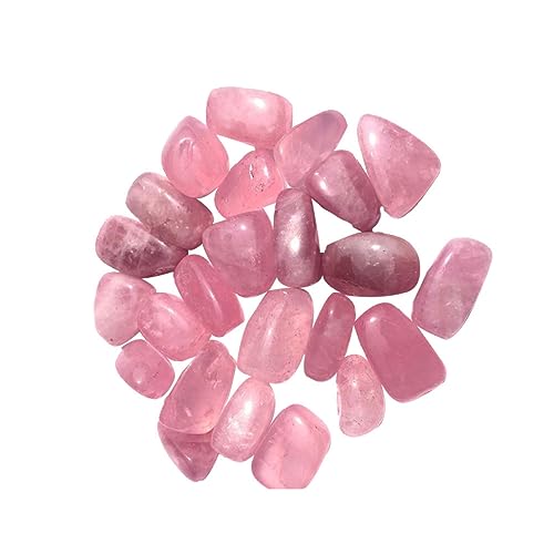 PRETYZOOM 1Pack Natural Pink Crushed Crystal Rocks Chips Irregular Shape for Fish Tanks Flowerpots and Home Decor Unique Tumbled Stones for Gardening and