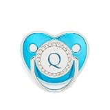 luoluoluo Baby Schnuller 26 Buchstaben Name Initialen Schnuller Clip Silikon Baby Schnuller Glänzend Neugeborenen Schnuller für 0-18M