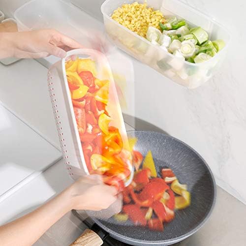 Luxshiny Kitchen Colander Bowl Set Fruit Vegetable Washing Bowl Berry Strainer Detachable Colander Baskets with Handle for Home White