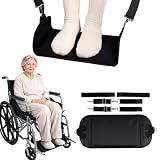 Wheelchair Footrest Hammock, Anti Squeeze Leg Rest for Wheelchair, Adjustable Foot Sling for Foot Rest...