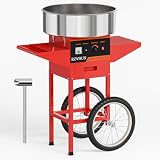 ROVSUN 21 Inch Cotton Candy Machine Cart Red