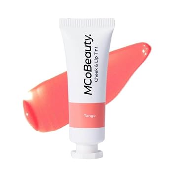 MCoBeauty Cheek & Lip Tint - Tango True Orange | Dewy Gel Cream Tint for Cheeks & Lips, Buildable Color, Radiant Finish, Vegan & Cruelty Free