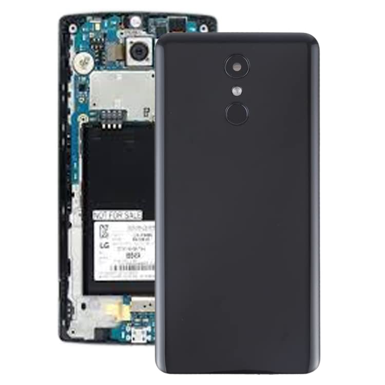 Battery Back Cover with Camera Lens & Fingerprint Sensor for LG Stylo 4 / Q710 / Q710MS / Q710CS / L713DL(Black)