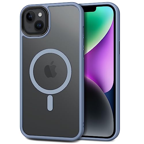 CACOE Magnetic Case for iPhone 13 & iPhone 14 6.1 inch-Compatible with MagSafe & Magnetic Car Phone Mount,Not Yellowing Anti-Scratch (Light Blue) by CACOE - Used condition - US$7.93