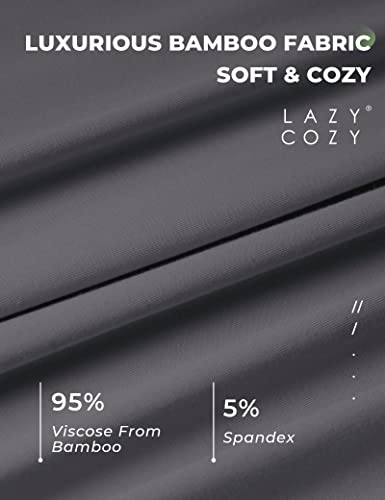 Lazycozy Bamboo Capri Pajama Pants For Women Wide Leg Lounge Pants Soft Casual Pj Bottoms Sleep Pants Lightweight Sleepwear, Dark Grey, X-Large #TOP4