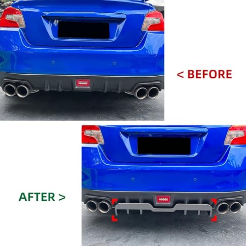 Difusor de parachoques trasero Subaru WRX VA labio divisor 2015-2021 3