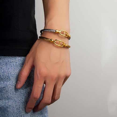 Pulsera de acero inoxidable ajustable para hombre y mujer miniatura 5